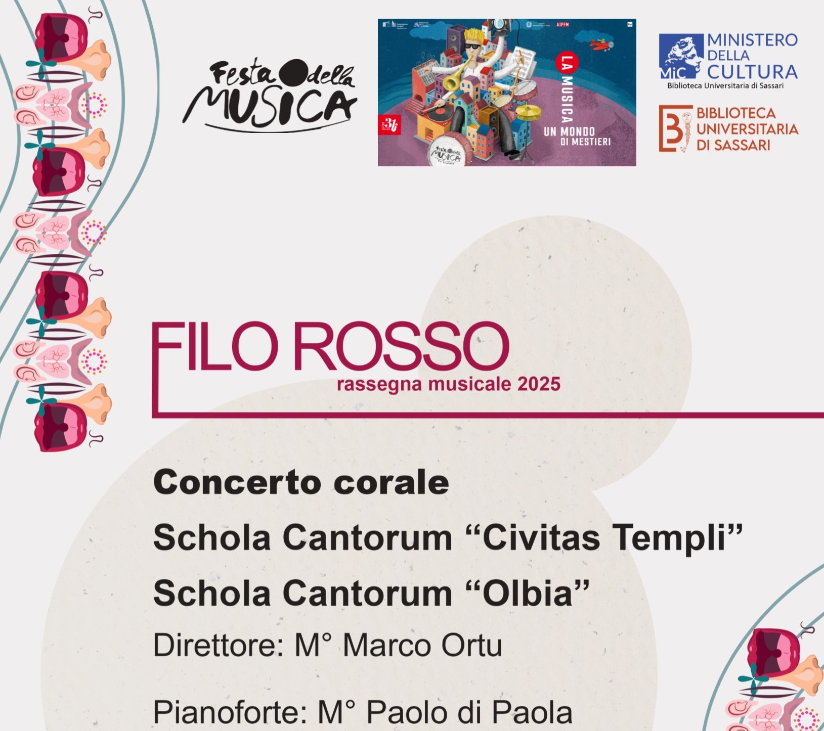 Biblioteca universitaria di Sassari - Festa della Musica 2025